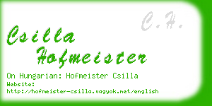 csilla hofmeister business card